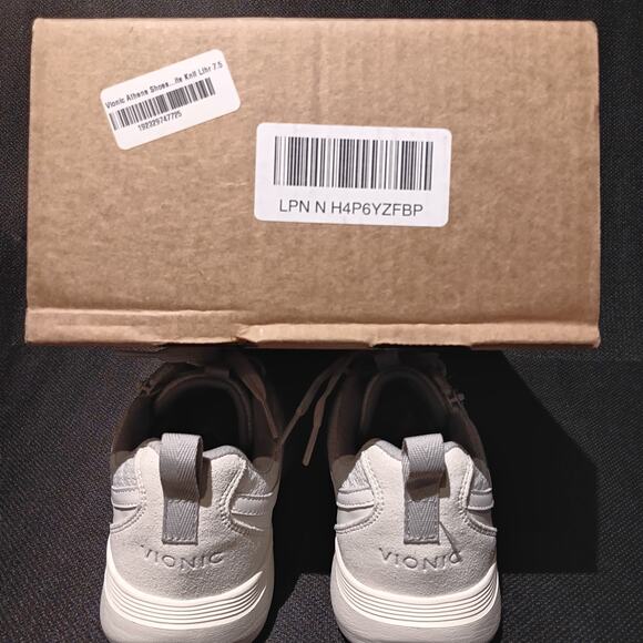 Vionic ATHENA Knit Leather Shoes In White Women’s Size 7.5 - Picture 11 of 13